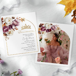 Queda do orçamento Quinceanera Fotografias Convite