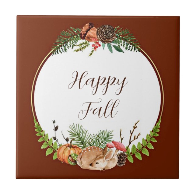 Queda e natureza com texto personalizável (Frente)