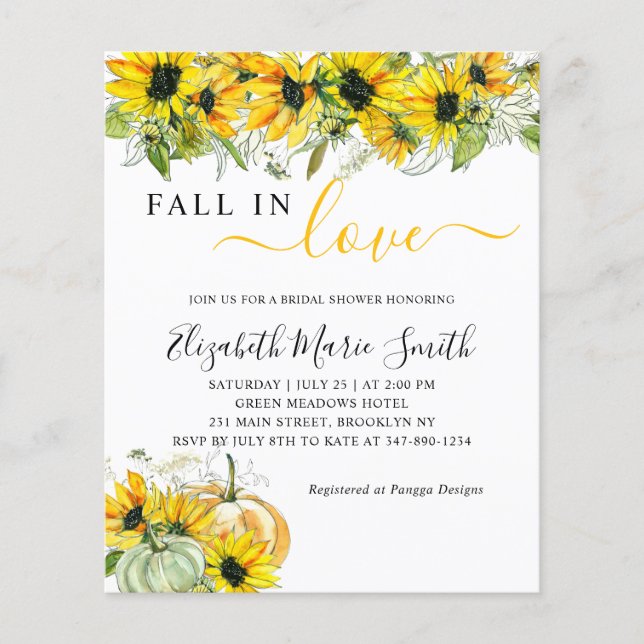 Queda no amor Chá de panela de abóbora de girassol (Frente)