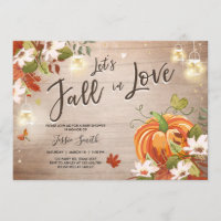 Queda no convite ao chá Bridal Baby Autumn