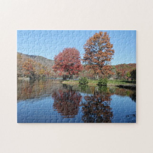 Queda No Lago Quebra-cabeça 10x14 (Horizontal)