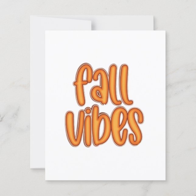 🍂 Queda Vibes Laranja Texto Gráfico (Frente)