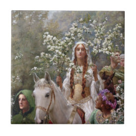 Queen Guinevere's Maying (by John Collier)