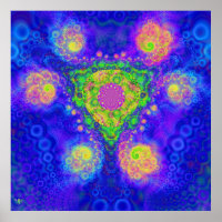 Queens Oasis. poster impressão de espiral de banhe