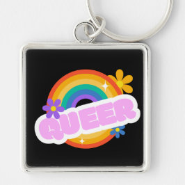 Queer. Chaveiro de placa LGBT+Pride
