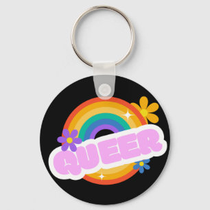 Queer. Chaveiro de placa LGBT+Pride