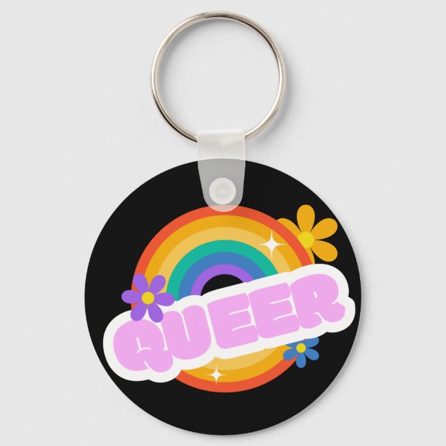 Queer. Chaveiro de placa LGBT+Pride (Frente)
