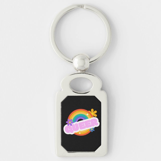 Queer. Chaveiro de placa LGBT+Pride (Frente)