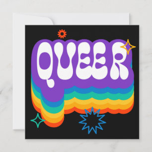 Queer. LGBT+Orgulho. Arco-íris. Poster