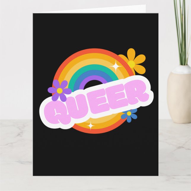 Queer. Orgulho LGBT+. cartão (Frente)