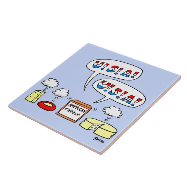 Queijo Americano Patriótico Humorístico (Lateral)
