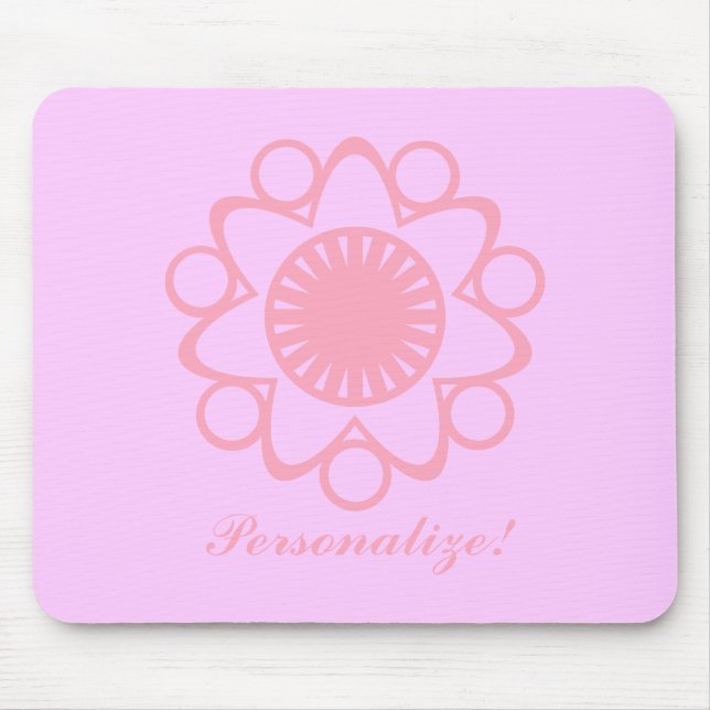 Queimando com o Mousepad da Flor de Vida, Rosa (Frente)