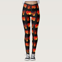 Queimando Floresta de Amor Queimando Leggings