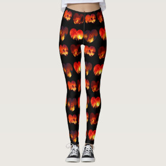 Queimando Floresta de Amor Queimando Leggings