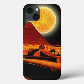 Queimando o deserto Sun e as pirâmides de Giza egí