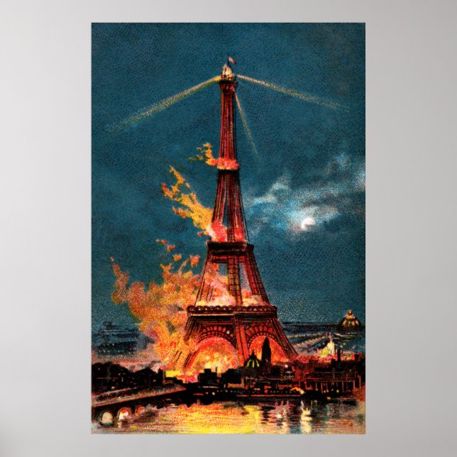 Queimando o Poster da torre Eiffel (Frente)