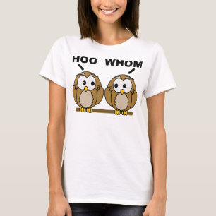 Quem a Quem Corujas Gramaticais Camiseta Divertida