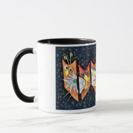 Quem ama café? Caneca de café de duas tonalidades