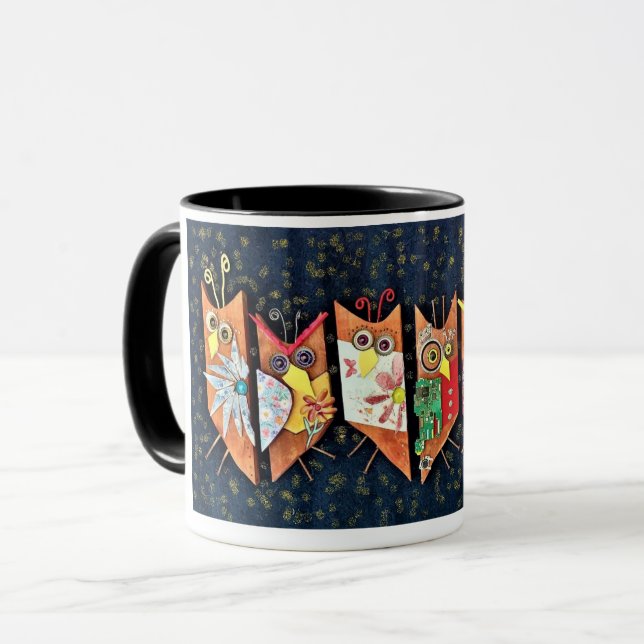 Quem ama café? Caneca de café de duas tonalidades (Frente Esquerda)