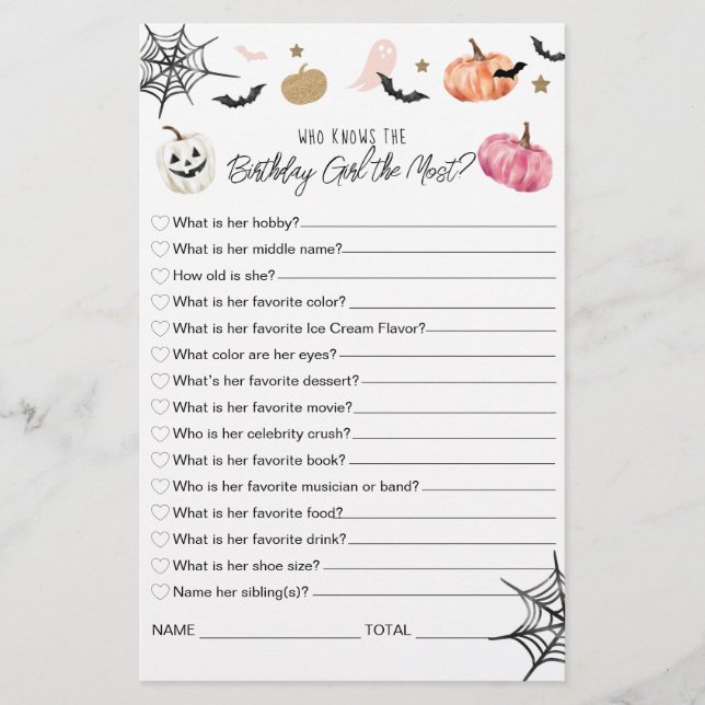 Quem conhece a aniversariante The Most Halloween (Frente)