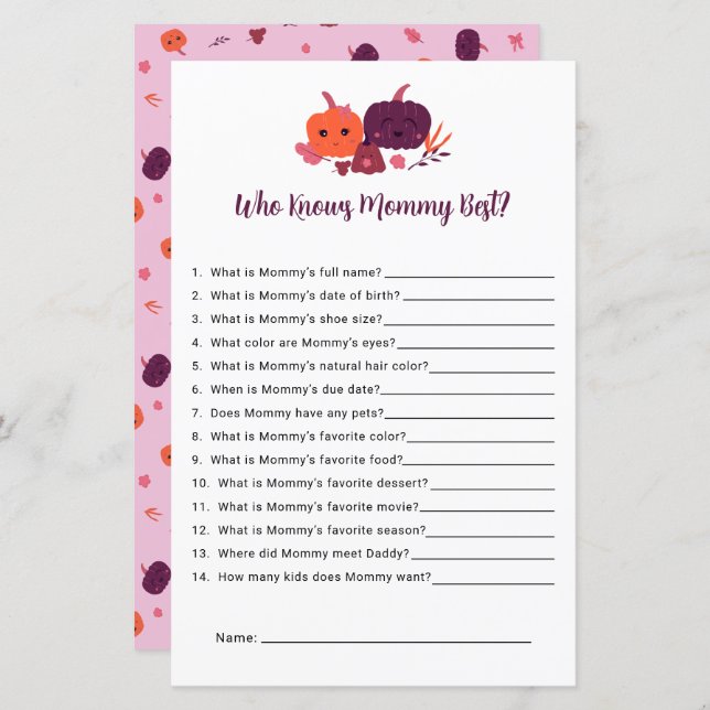 Quem Conhece A Mamãe Mais Pequena Chá de fraldas D (Frente/Verso)