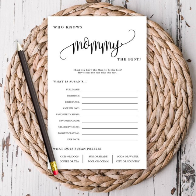 Quem Conhece A Mamãe Melhor Cartão De Papel Editáv (Criador carregado)