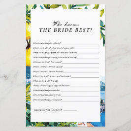 Quem conhece a noiva melhor Chá de panela Amalfi