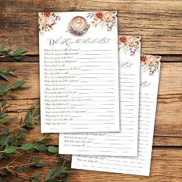 Quem conhece a noiva melhor jogo de chá de outono