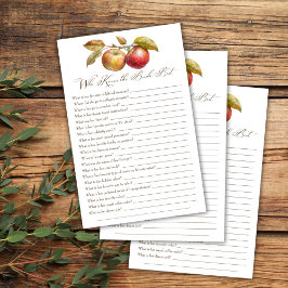 Quem conhece a noiva melhor jogo de chá de queda d