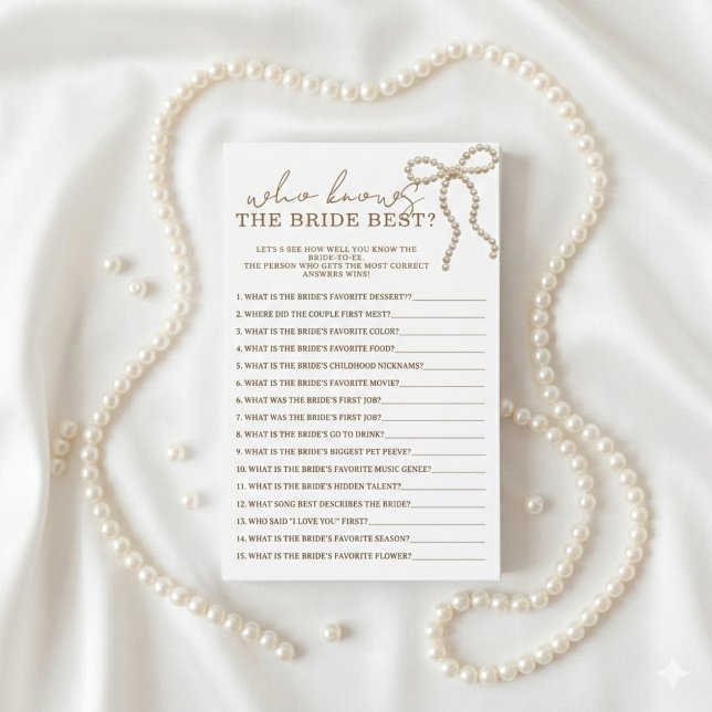 Quem conhece a Noiva Melhor Jogo para Chá de Panel (Criador carregado)