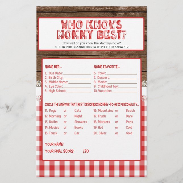 Quem Conhece Mais Mamães - Red Baby Q (Frente)