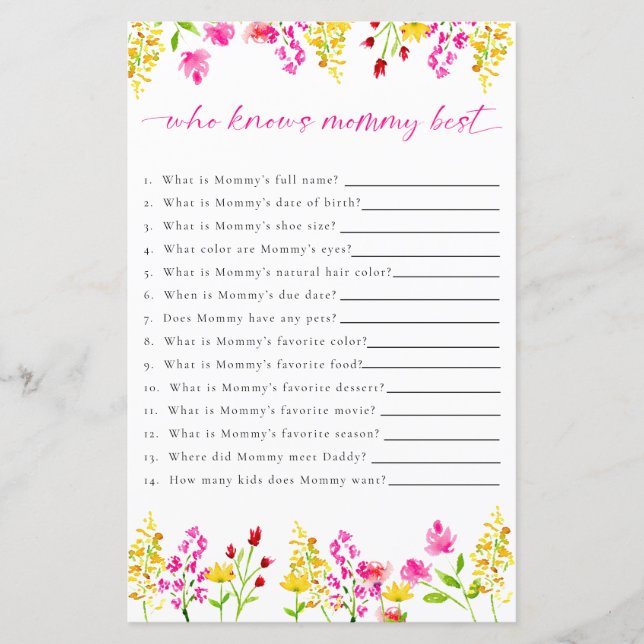 Quem Conhece Mamães Selvagens Jogo de Chá de frald (Frente)