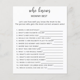 Quem conhece melhor a mamãe