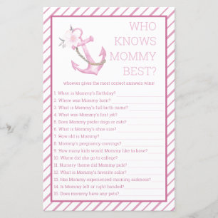 Quem Conhece Melhor a Mamãe Jogo de Baby Shower