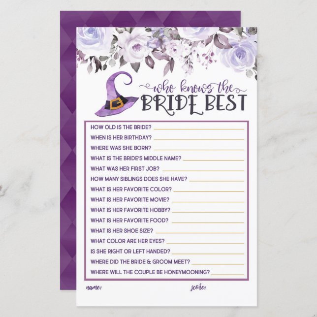 Quem Conhece Melhor A Noiva - Esta Bruxa Atingida (Frente/Verso)