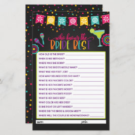 Quem conhece melhor a noiva - Fiesta