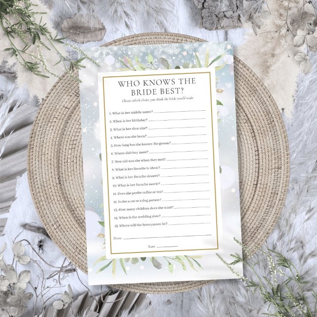 Quem Conhece O Melhor Jogo Do Chá de panela De Inv (Who Knows The Bride Best Winter Bridal Shower Game)