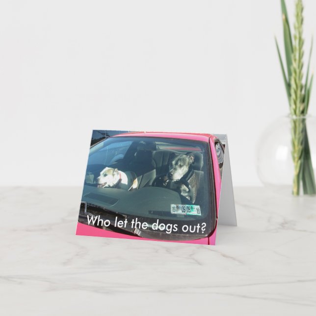 Quem deixou os cachorros sair? Cartão de Notas  (Frente)