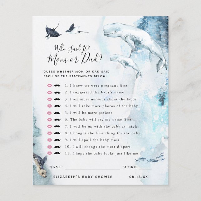 Quem Disse | Jogo Chá de fraldas (Frente)