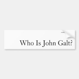 Quem É John Galt? Adesivo de Para-choque