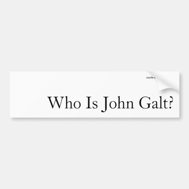 Quem É John Galt? Adesivo de Para-choque (Frente)