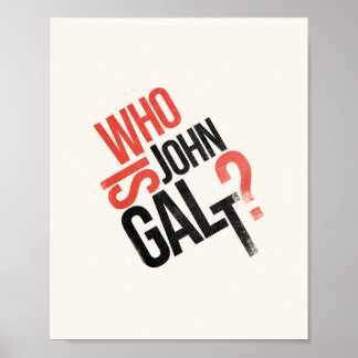 Quem É John Galt? Ayn Rand Poster