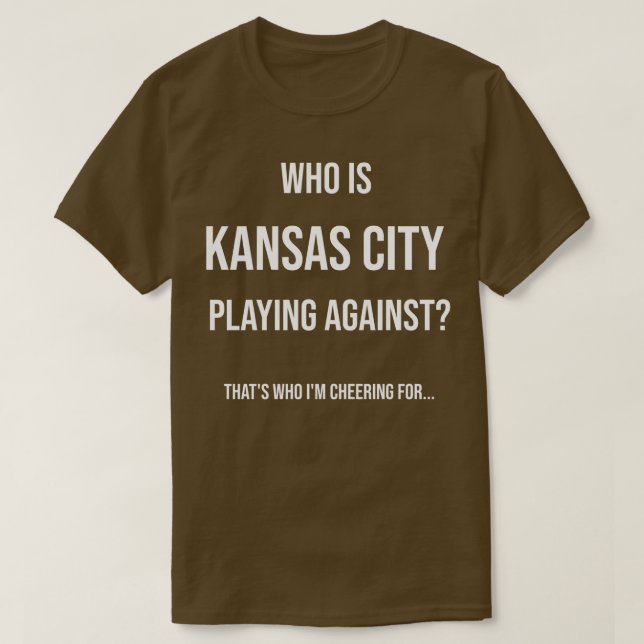 Quem é Kansas City jogando Contra a Camiseta engra (Frente do Design)