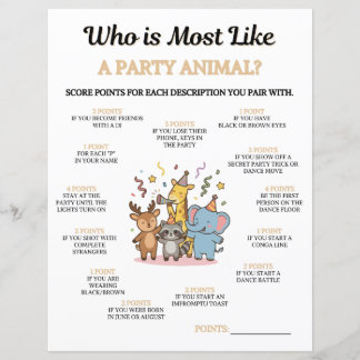 Quem É Mais Como Um Jogo De Animal De Festa