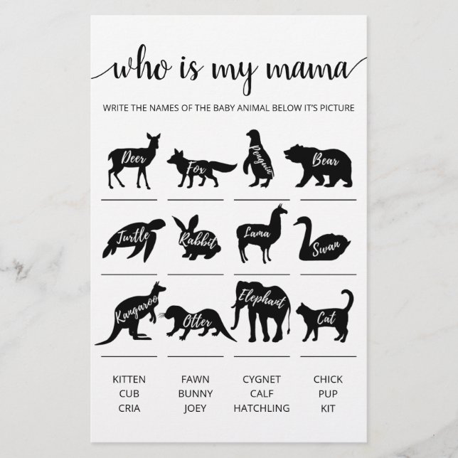 Quem é o meu jogo de Chá de fraldas de jogo (Frente)