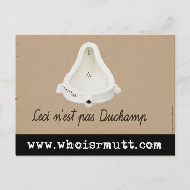 Quem é R. Mutt? Cartão postal (por mauriciocordero (Frente)