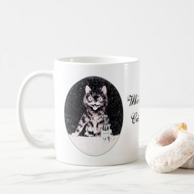 Quem é uma senhora louca do gato? caneca 11oz (Com Donut)