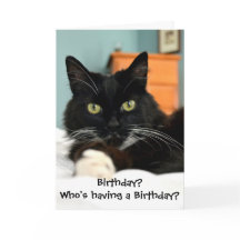 Quem está tendo um aniversário? Cartão