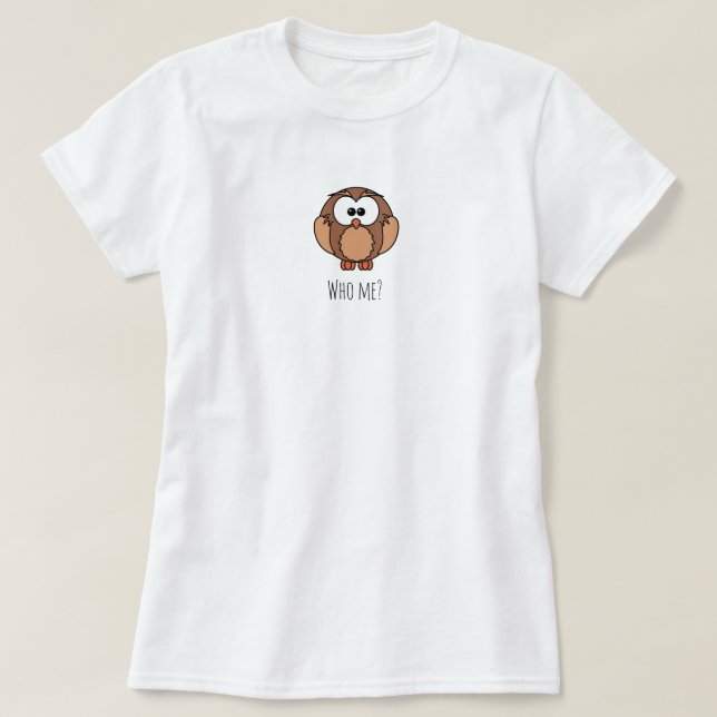 Quem Eu Camiseta de Coruja (Frente do Design)