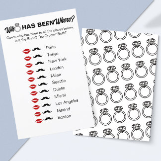 Quem Foi Onde? Jogo do Viagem do chá de panela